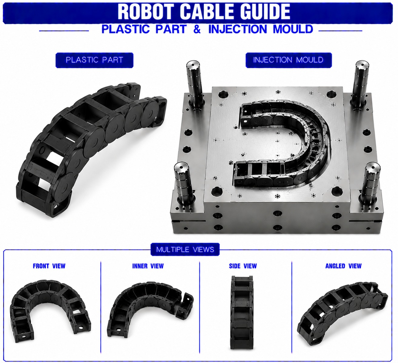 Robot Plastic Cable Guide Mould and Moulding Services